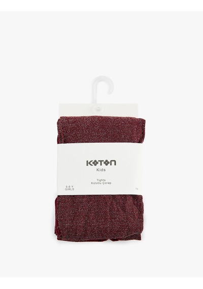 Koton 70 Den Parlak Görünümlü Külotlu Çorap Bordo 7wkg80200aa