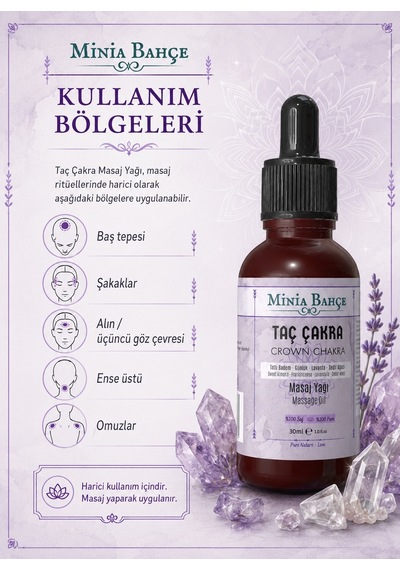 Minia Bahçe Bitki Ve Sanat Atölyesi Taç Çakra Masaj Yağı 30 ML