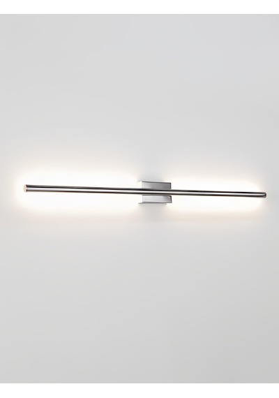 Maxi Lüks Duvar Ayna Banyo Tablo Aplik 80 Cm Krom 3000 K Günışık Krom