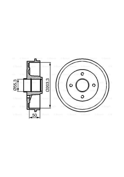 Bosch 0986477121 Arka Fren Kampanası Laguna I 1.6 1.8 1.9 2.1 7700820816