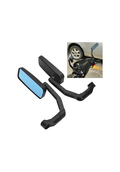 Motosiklet Gidon Dikiz D4 Model Aynası 8/10mm Kaliteli Siyah