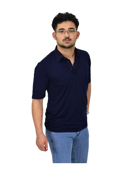 Raymons Erkek Büyük Beden Gömlek Yaka Tişört T6065 Bgl-st04540 Lacivert