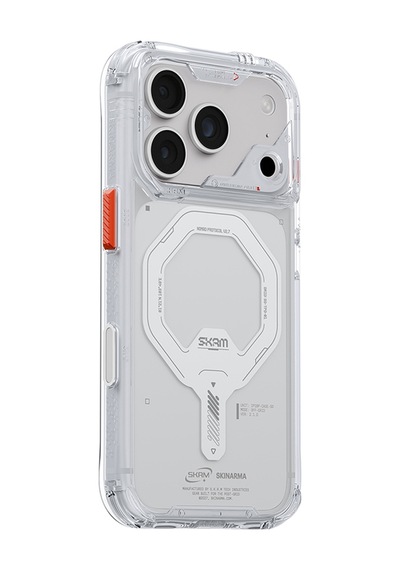 Apple iPhone Uyumlu 18 Pro Max Kılıf M-safe Özellikli Şeffaf Airbagli Skinarma Saido Mag-charge Kapak Şeffaf