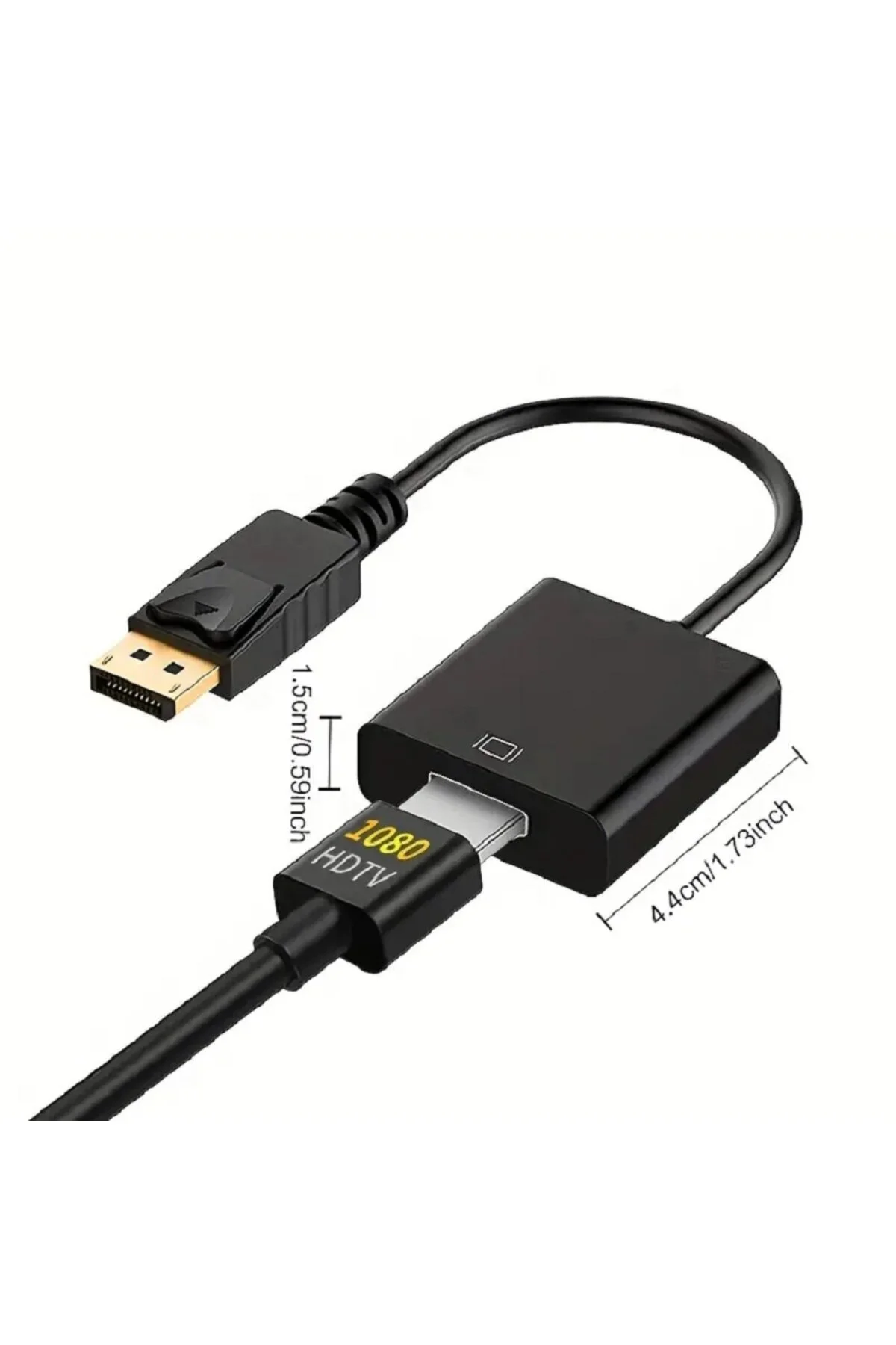 Displayport To Hdmi Kablo Display Port Çevirici Dönüştürücü Adaptör 1080p Full Hd Dönüştürücü 001
