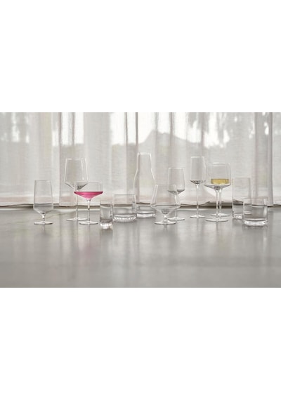 Rocks Kristal Camdan Kırmızı Şarap Kadehi, 40 Cl, 2'li Set, Şeffaf Çok Renkli