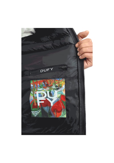 Dufy Siyah Kapitone Slim Fit Erkek Mont -25288 Siyah