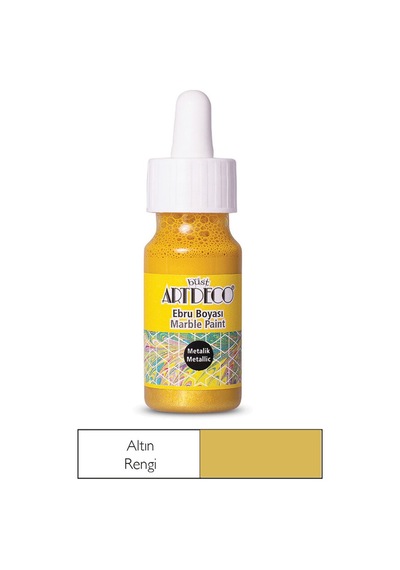 Artdeco Ebru Boyası 30Ml - Metalik Altın