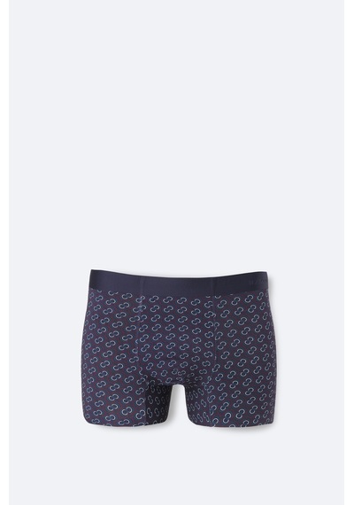 Avva Erkek Lacivert Dikişsiz Desenli Modal Boxer A62y9519