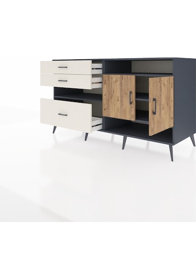 Kronos Konsol 4 Raflı 3 Çekmeceli 2 Kapaklı 176x59x99 Antrasit-ça Antrasit-çam/aytaşı Kronos Konsol 4 Raflı 3 Çekmeceli 2 Kapaklı 176x59x99 Antrasit-ça Antrasit-çam/aytaşı