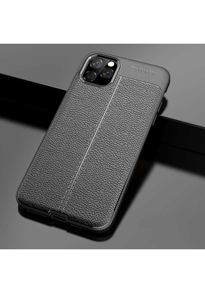 Apple Uyumlu iPhone 11 Pro Max Kılıf Zore Niss Silikon Kapak-Siyah