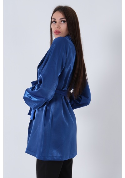 Feminist Saks Kolları Volanlı Monoray Saten Ceket 31050689.26 Saks