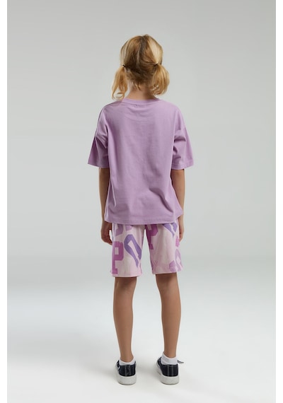 U.S. Polo Assn. Kız Çocuk Mor Bermuda Takım Us2084-c-v2 Mor