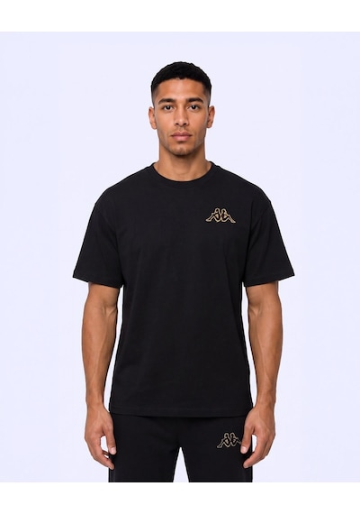Kappa Authentic Omasy Tur Erkek Siyah Oversize Tişört