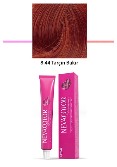 Hubrendy Tedarik Premium 8.44 Tarçın Bakır - Kalıcı Krem Saç Boyası 50 G Tüp