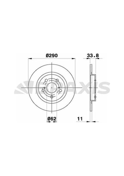Braxis Ae0416 Fren Aynası Düz Arka Toyota Avensis 09- 290x5 4243105070