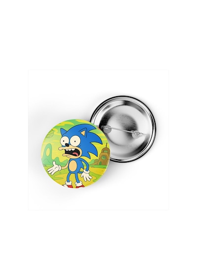 Sonic - 44 Mm İğneli Çanta Rozeti - 5 Adet Diğer