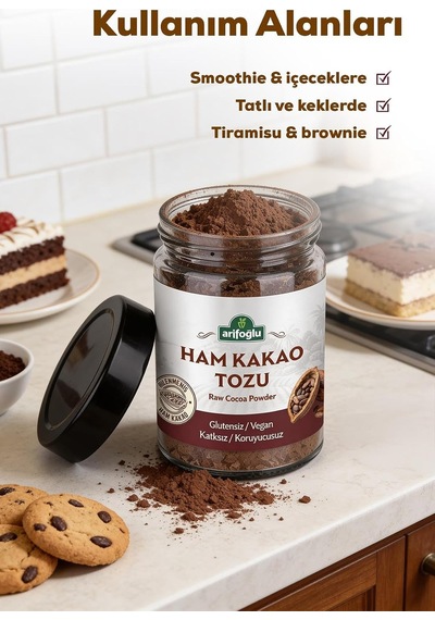 Ham Kakao Tozu 140 Gr. Doğal Ve Katkısız