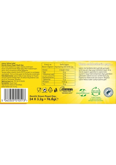 Lipton Yellow Label Demlik Poşet Çay 24lü