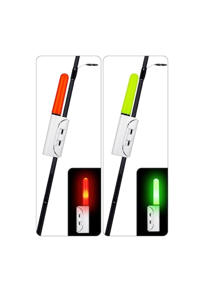Valkyrie 2 Adet Şarjlı Led Kamış Olta Ucu Işığı Su Geçirmez Usb Evrensel Uyumlu Gece Balıkçılığı
