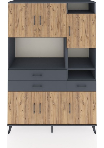 Hyperion Dolap 10 Raflı 3 Çekmeceli 6 Kapaklı 132x44x195 Antrasit-çam/antrasit Atlas Çam/antrasıt - Antrasıt Hyperion Dolap 10 Raflı 3 Çekmeceli 6 Kapaklı 132x44x195 Antrasit-çam/antrasit Atlas Çam/antrasıt - Antrasıt