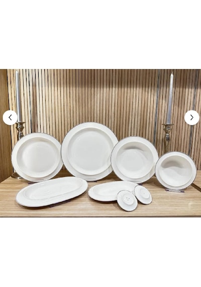 Twinkle Rise 28 Parça Bone Porselen Yemek Takımı Platin 13plt01