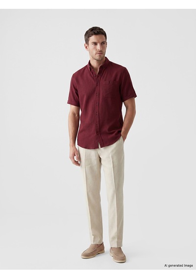 Lcwaıkıkı Classic Bordo Regular Fit Poplin Erkek Gömlek