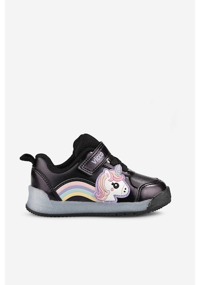 Vicco Nika Baskılı Kız Bebek Siyah Sneaker