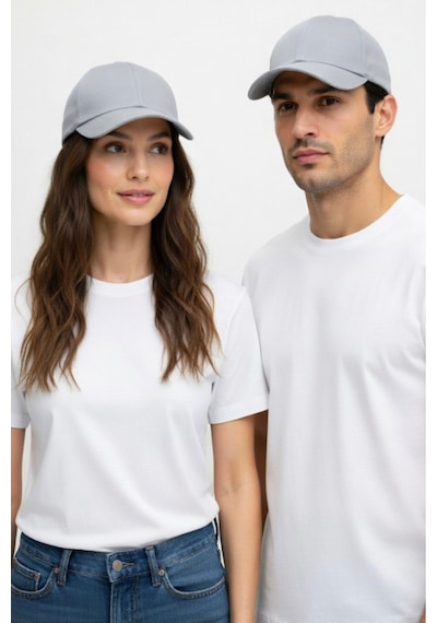 Mollycrush Unisex Gri Düz Beyzbol Şapkası Spor & Günlük Kullanım, Ayarlanabilir Kep Gri