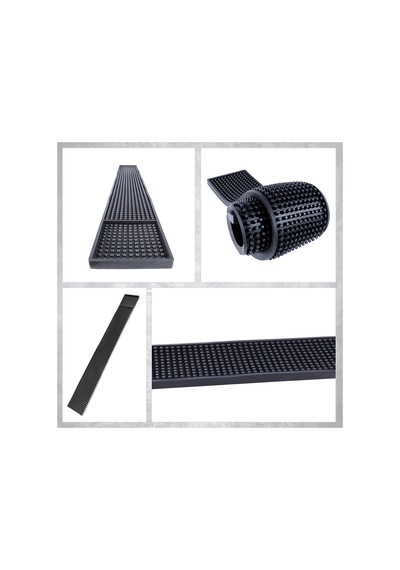 8x61 cm. Mat Siyah Renk Büyük Bar Lastiği cin380