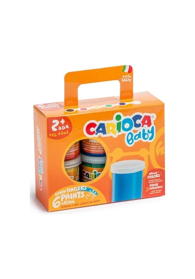 Carioca Bebek Yıkanabilir Parmak Boyası 6 Renk