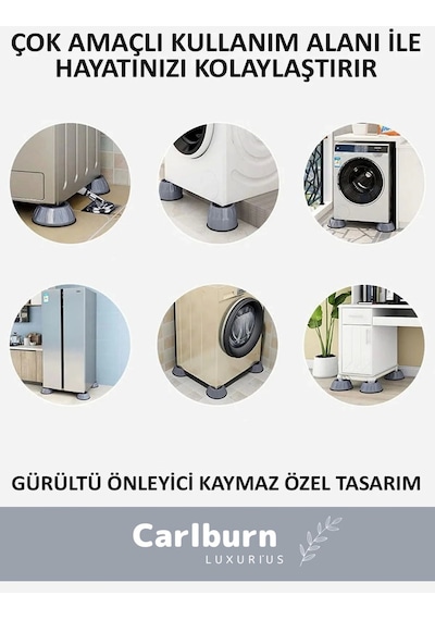 Özel Üretim Gürültü Engelleyici Titreşim Önleyici Kauçuk Çamaşır Bulaşık Makinesi 8 Adet Ayak Pedi