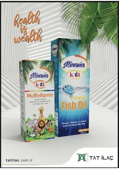 Minasia Kids Fish Oil Omega 3 Balık Yağı Şurup 150 ML