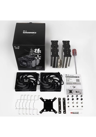 Scythe Magoroku İkiz Kule Dual Fan Cpu Hava Soğutucu, Intel Lga1700, Lga1151, Amd Am5, Am4 Desteği,