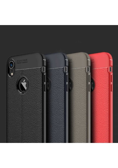 Apple Uyumlu iPhone XR 6.1 Kılıf Deri Tarzı Niss Silikon Case