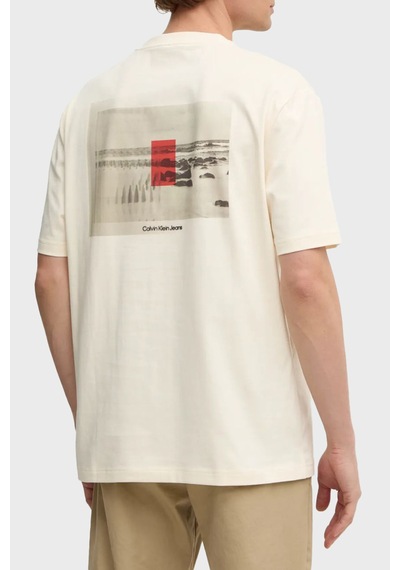 Calvin Klein Erkek T Shirt J30j327094 Yac Beyaz Beyaz
