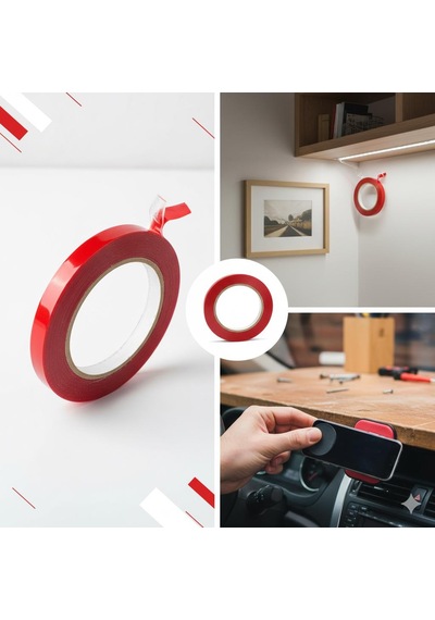Çift Taraflı Şeffaf Süper Yapışkan Bant 1cm X 5m