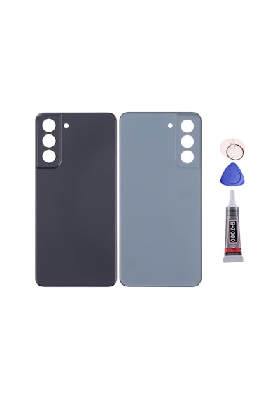 Samsung S21 Fe Siyah Uyumlu Arka Kapak Batarya Kapağı Pil Kapağı Yapışkan Ve Sökme Aparatıyla Beraber Full Set Siyah