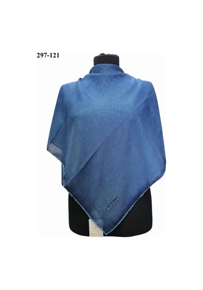 Locella Lo'cella Soft Pamuk Eşarp Mavi 297-121 Çok Renkli