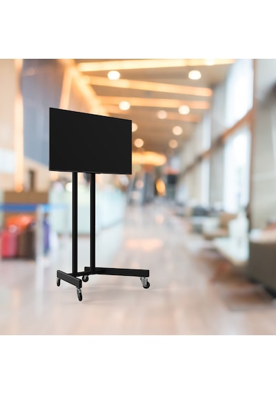 Alpin TV/Fuar Standı Metal Ayaklı Tekerlekli TV Sehpası/Ünitesi