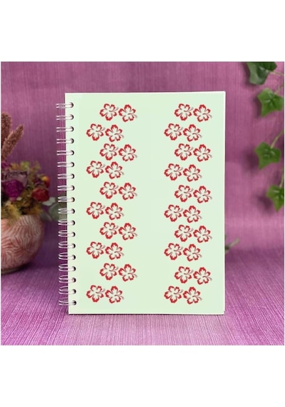 Defter Sticker,laptop Sticker Pembe Çiçekli Pvc 48x33x0,5cm