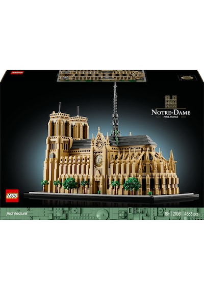 LEGO® Architecture Notre Dame Katedrali 21061 - Yetişkinler için Dekoratif ve Sergilenebilir Model Yapım Seti (4383 Parça)