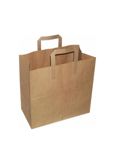 Flat Kraft Kağıt Çanta Karton Hediyelik Poşet Torba - 25x28 Cm. - 10 Adetlik 1 Paket Kraft 25 X 25 X