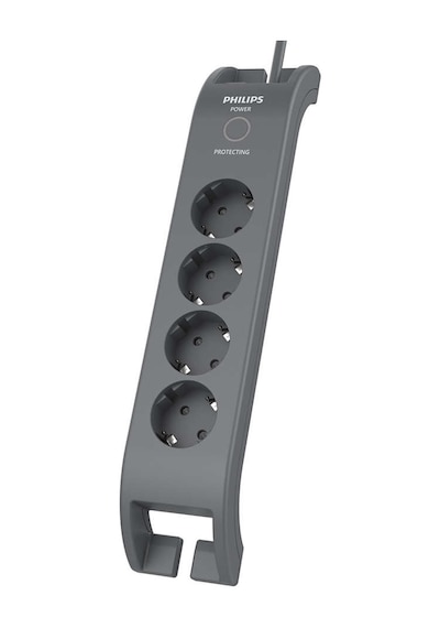 Philips SPN3140A/62 900 Joule 4'lü 2 m Anahtarlı Akım Korumalı Priz