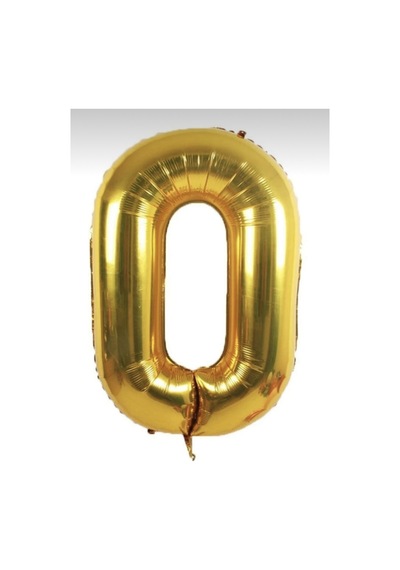 0 Rakam Balon Helyum Uyumlu 34 Inch 76 Cm Normal Şişim Veya Uçan Gold Gold