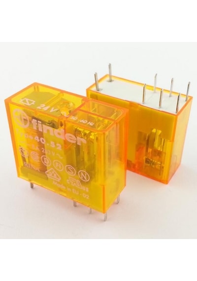 Finder 40.52.8.024.0000 24v 8a Ac İki Kontak Minyatür Pcb Röle 5