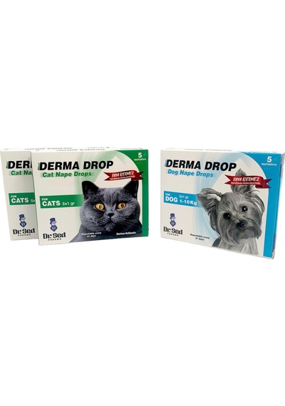 Dr. Sed Kediler İçin 2 Kutu Damla + 1-10 KG Köpekler İçin Damla