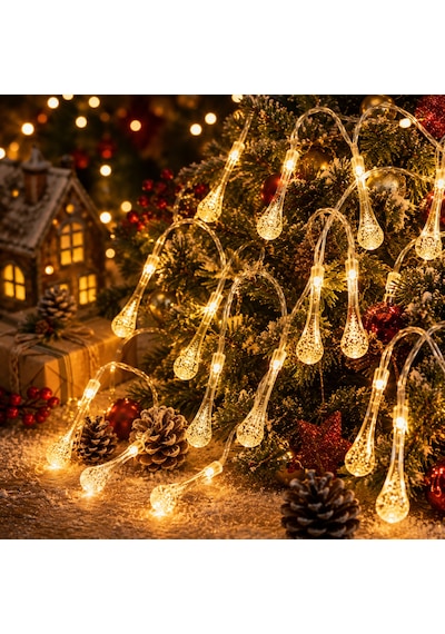 Yüksek Kalite Profesyonel Su Damlası Gün Işığı Led Işık 7 Metre 49led 220v Eklemeli Noel Ağacı Işığı