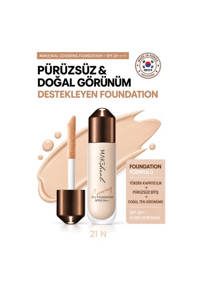 Covering Foundatıon + Spf 20++/pürüzsüz Ve Doğal Görünüm Destekleyen Foundatıon 21N Hyaline