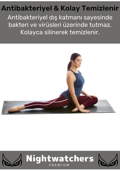 Özel Konfor Modeli Çift Taraflı Kaymaz Silinebilir Yoga Meditasyon Minderi 6,5mm Mat Çok Renkli