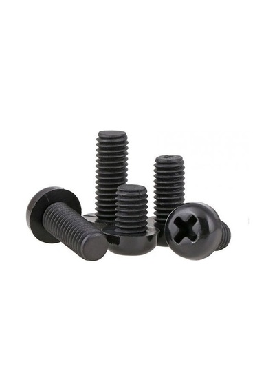 M2,5 X 4mm Plastik Civata Vida Siyah X 5 Adet Rf003